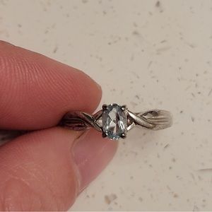 Aquamarine solitaire silver 7